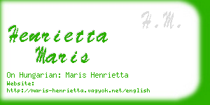 henrietta maris business card